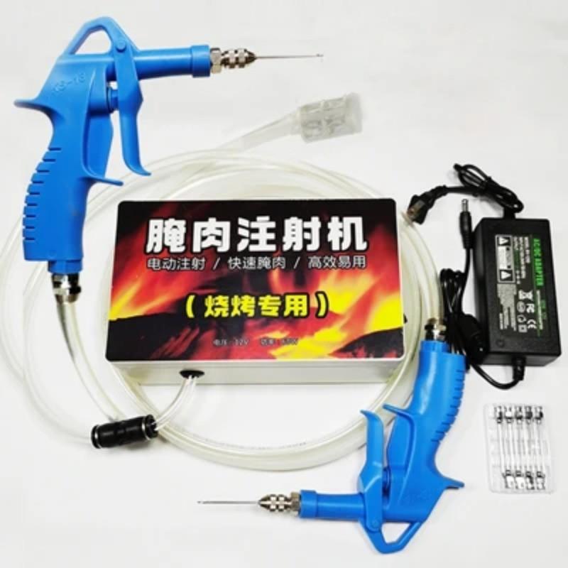 Portable Electric Saline Injection Pump Meat Pickling Machine AC 100-240V Meat Marinated Syringe Meat Processor Electric Injector