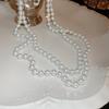 Korean Trendy Long Pearl Necklace - Minimalist Light Luxury for Sweaters
