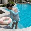 New Mermaid Lace Princess Swimsuit for Girls: Summer One-Piece Beachwear for Small & Medium Children