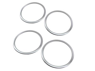 Anneaux de haut-parleur plaqués en acier inoxydable miroir pour Alto Compatibles avec HA et 36 modèles Ultra-Haut (Ensemble de 4 pièces) HA36S/HA36V [HAUT-PARLEUR-027-4PC]