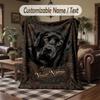 Black Cat Music Poster Theme Throw Blanket Custom Name Text Personalized Blanket Soft Cozy Blanket for Home Sofa Bed