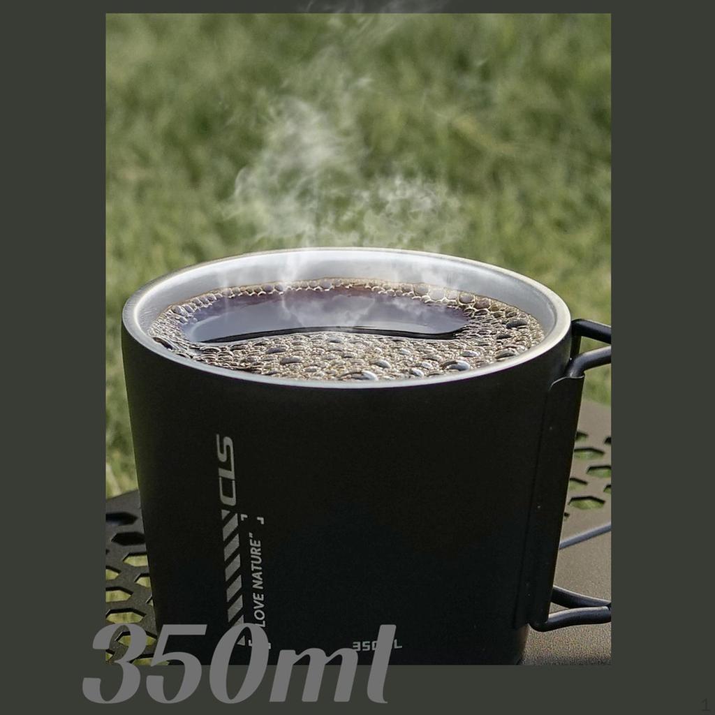 Camping Mug Cup 350ml Portable Drinkware Climbing Stainless Steel Travel Double Wall Fishing