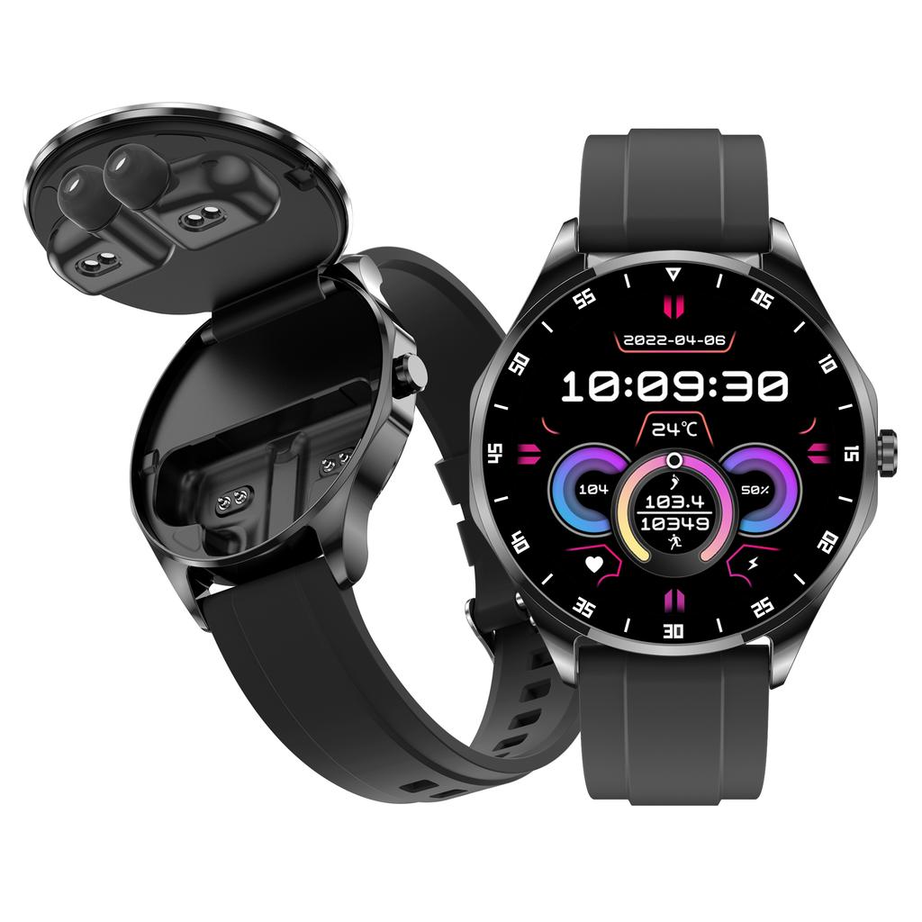 X20 2-in-1 Bluetooth-kompatibler TWS-Ohrhörer Gesundheitsüberwachung 1,43-Zoll-AMOLED-Bildschirm Smartwatch