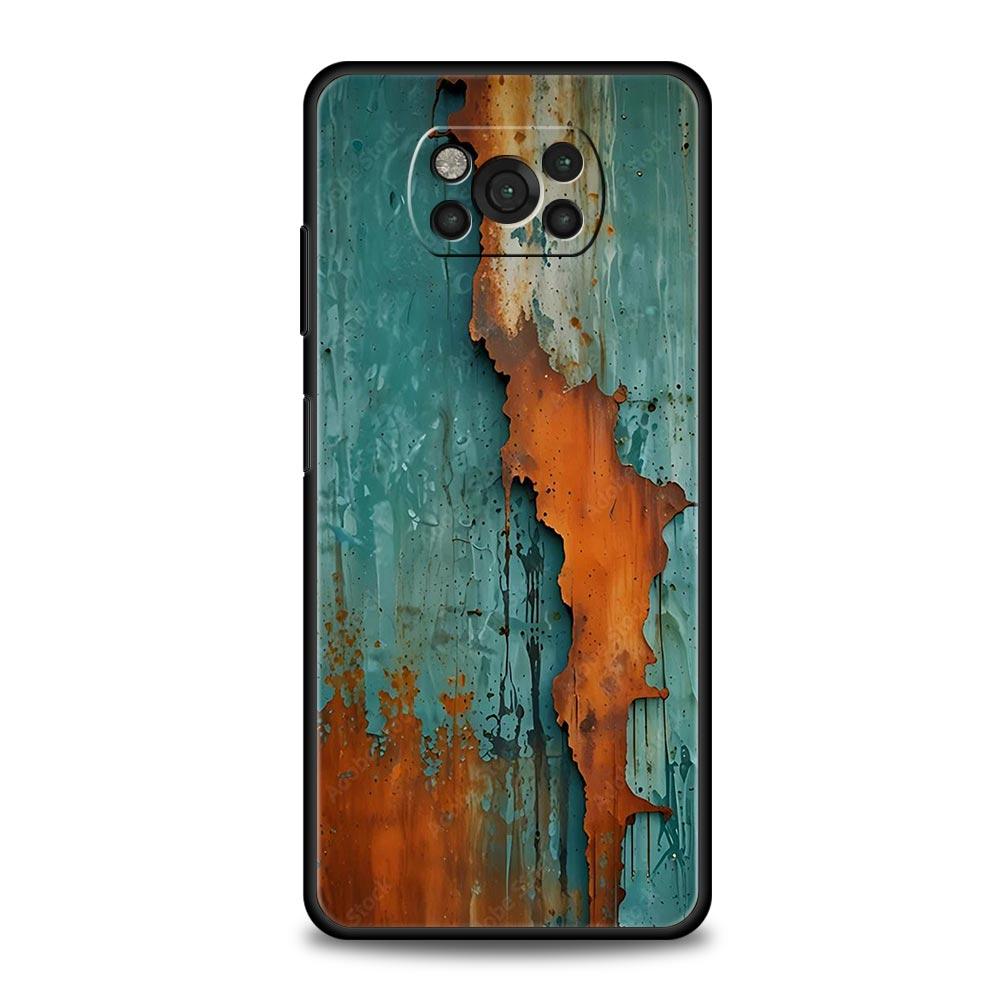 Vintage Industrial Style Rusty Phone Case Cover  for Xiaomi Poco F7 Ultra F6 F5 F4 F3 X6 X5 X4 X3 NFC C51 C55 M4 GT 5G Soft TPU