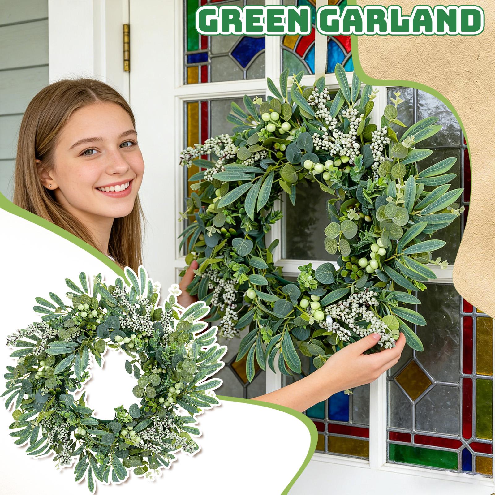 

Lifelike Wreath — A Home Décor Door Hanging. Crafted From Premium Faux Materials, This Wreath Features A , Full Shape With Textural Depth. It One Size