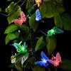 20/30 Led Solar Powered Butterfly Fiber Optic Fairy String Lights Waterproof Christmas Outdoor Garden Holiday Decoration Lights