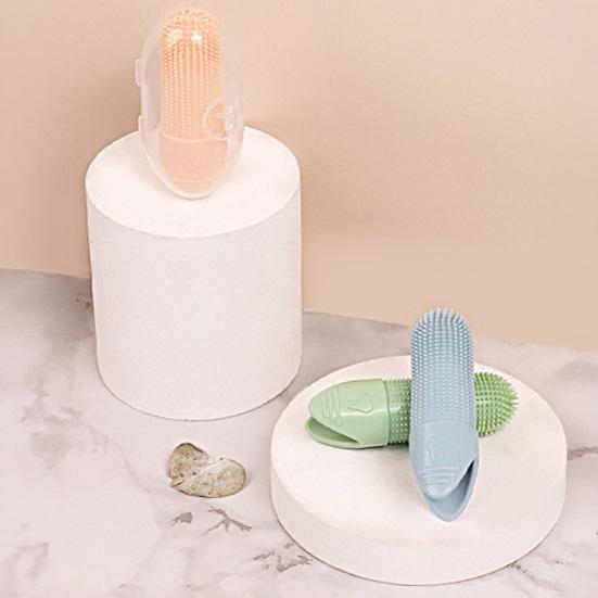 Finger Pet Toothbrush Silicone Finger Cover Dog Toothbrush Soft Bristles Safe Pet Dental Brush for Medium Large Dogs Cats Teeth Cleaning