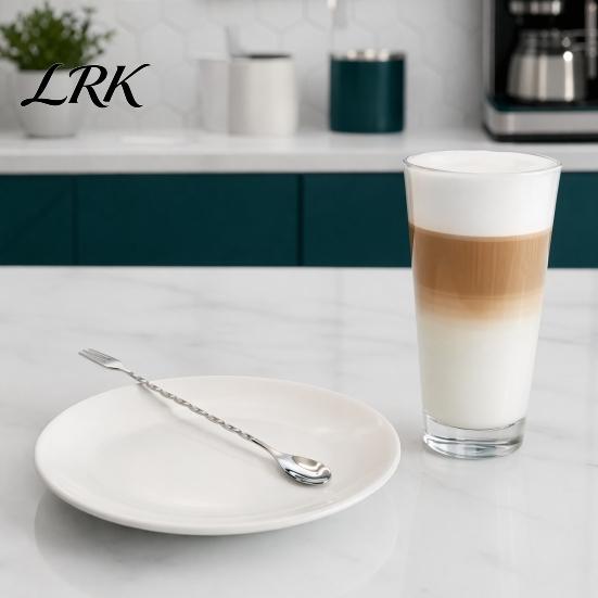 Coffee And Tea Stirrer Dual Head Bar Spoon, Cocktail Mixing Stirrers with Long Handle, Stainless Steel Stirring Spoon Drink Trident Tip for