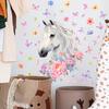 Self Adhesive Wall Stickers Horses Flowers Butterflies for Kids Room Living Room Background Wall Decoration