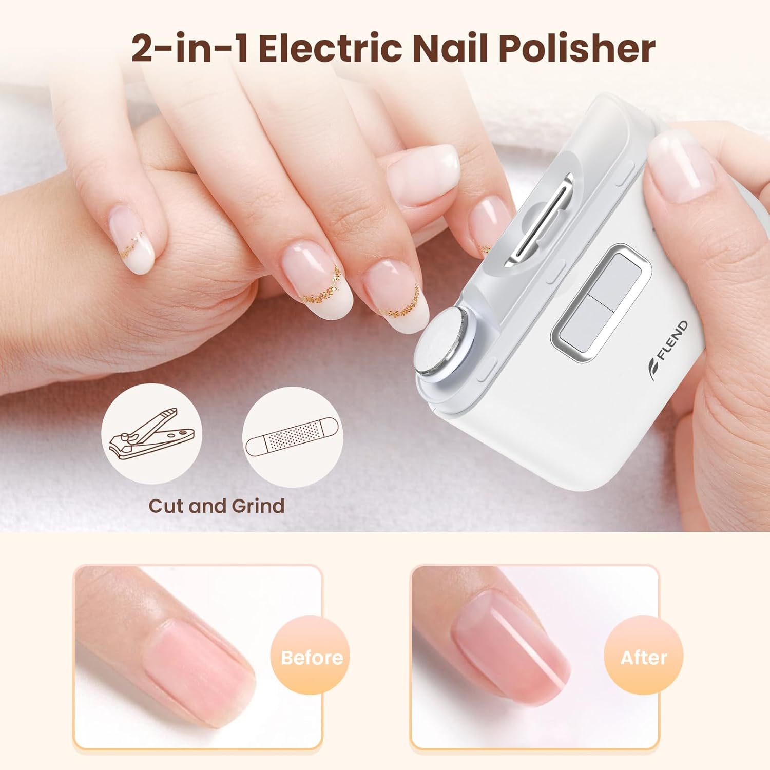 Electric Nail Clipper,Automatic Nail Clipper,Rechargeable 2 Speed Nail Clippers Set,45DB Nail Kit,LED Light Electric Nail Clippers for