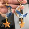 DIY Glossy Star Moon Shape Earrings Silicone Molds for Epoxy Jewellery Making