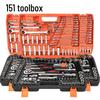 53-Piece Hex & Phillips Screwdriver Set with Ratchet Wrench & Socket Tool for Car & Motorcycle Repair