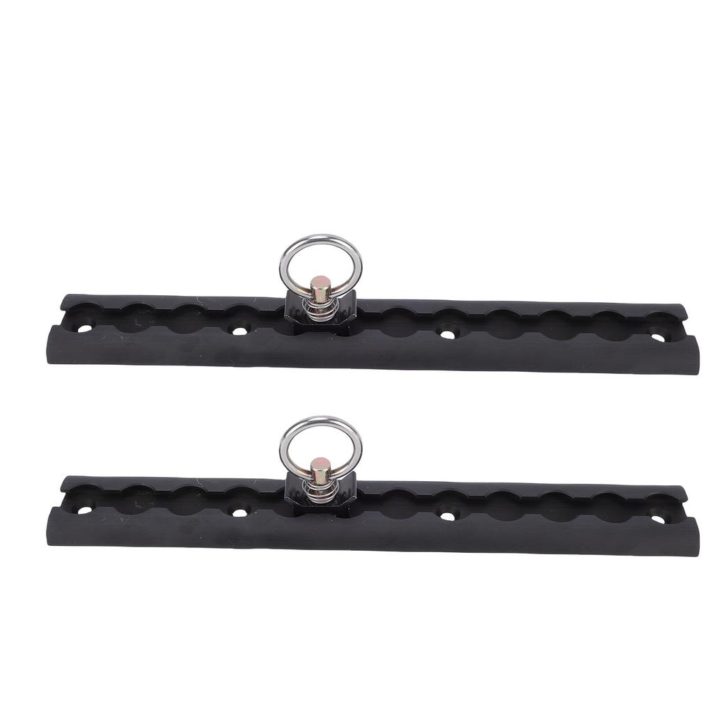 Aluminum L Track 304mm Thickened L Track Tie Down Rail with 4 Round Rings for Motorcycles ATVs Dirt Bikes Pickup Trucks