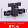 BUC Series Pneumatic Manual Valve Leak Proof Sealing Quick Connect Fitting for Industrial Air Line Plumbing System