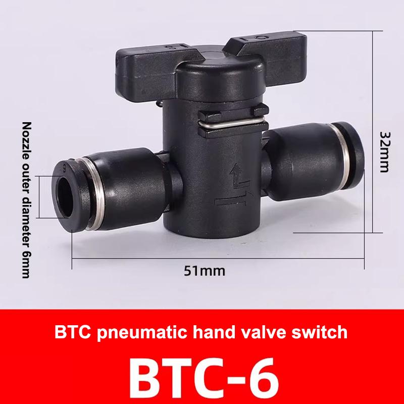 BUC Series Pneumatic Manual Valve Leak Proof Sealing Quick Connect Fitting for Industrial Air Line Plumbing System