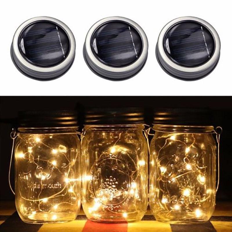 Enchanting 10led Outdoor And Indoor Solar Mason Jar Light Lids For Beautiful Weddings