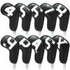 10Pcs Golfs Iron Head Cover Thick PU Leather Golfs Head Cover Replacement Headcover Protective Cover Easy to Use