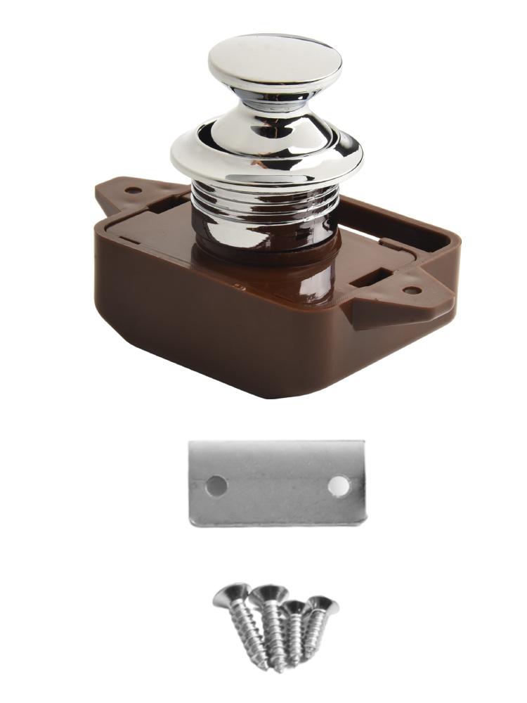 Zinc Alloy Catch Lock RV Shaking Button Cabinet Camper Caravan Catch Cupboard Door Knob All Kinds Of Furniture