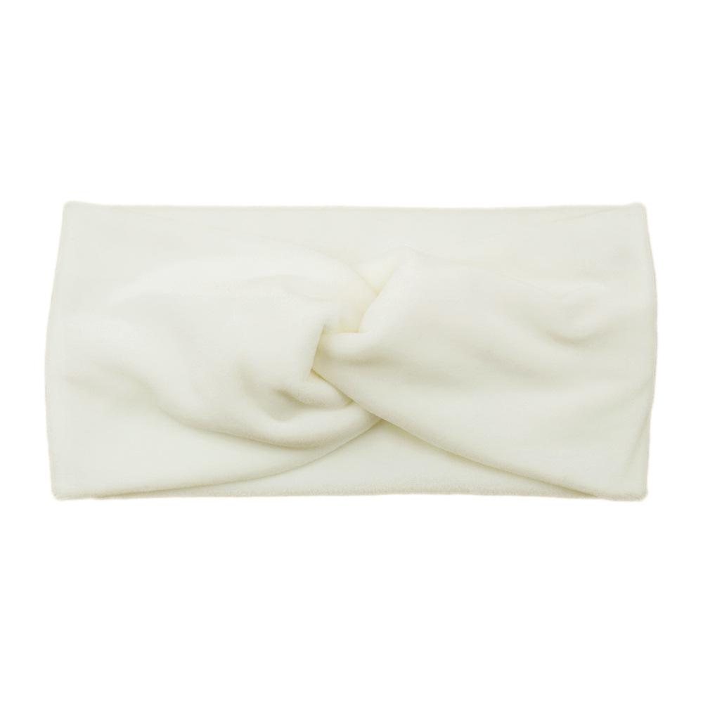 New Winter Simple Cross Headband For Women Handmade Solid Color Elastic Knot Turban Bandage Yoga Hair Accessories