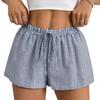 Shorts For Women Striped Button Casual Loose  Shorts