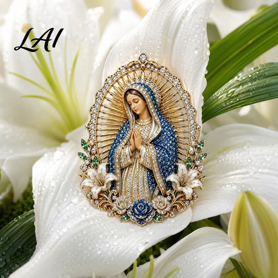 Confirmation Decoration Pin Sacred Heart of Jesus Brooch Souvenir Christian Faith Accessory with Enamel Brooch Pin Catholic Lapel Inspirational Gift