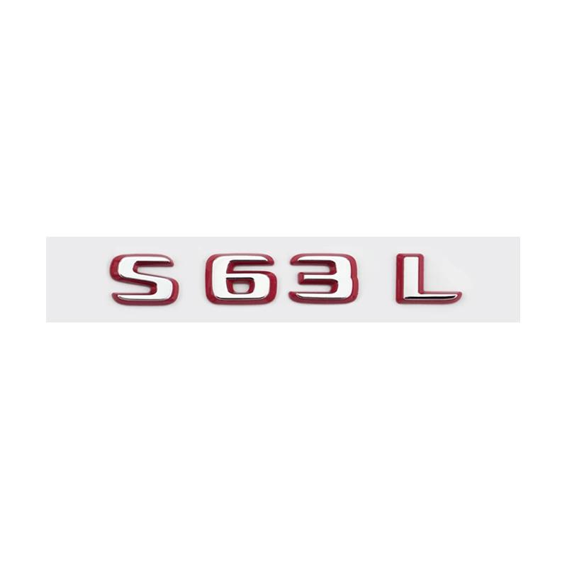 Suitable for Mercedes Benz Rear Letter Sticker Silver Red Version C63S GT63S S63LGLE53 SL63S Modification W205 W206 C190 X290