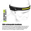 USB Charging Headlamp with LED Glare Induction 230 degrees  Illumination Weatherproof Rechargeable Outdoor