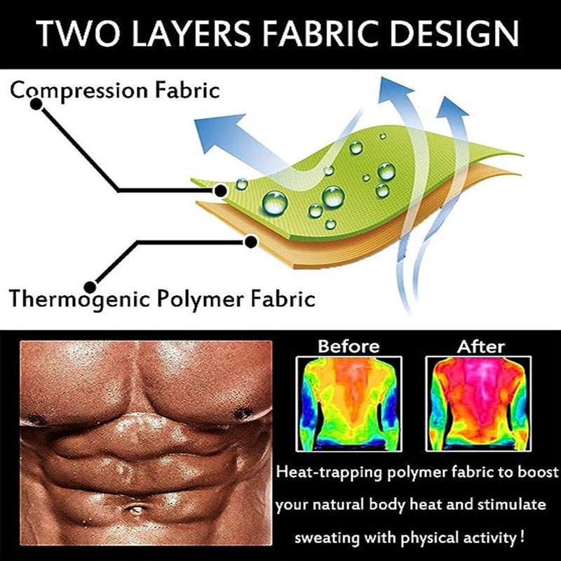 Men's Sweat-Wicking Vest: Intense Fitness Body Shaper with Double Waistband for Tummy Control and Summer Sweat Management