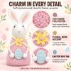 Pink Easter Bunny Figurine Polyester Home Decor