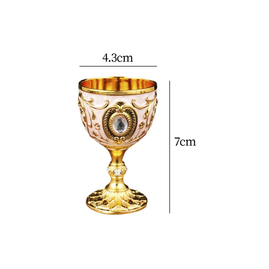 Metal Wine Cup Goblet 30ml Decorative Mutipurpose Sturdy Party Supplies for Collection, Decor European Style Travel Goblet