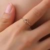 Stainless Steel Knot Heart Rings for Women Couple Simple Gold Color Open Adjustable Ring Wedding Aesthetic Jewelry Anillos Mujer