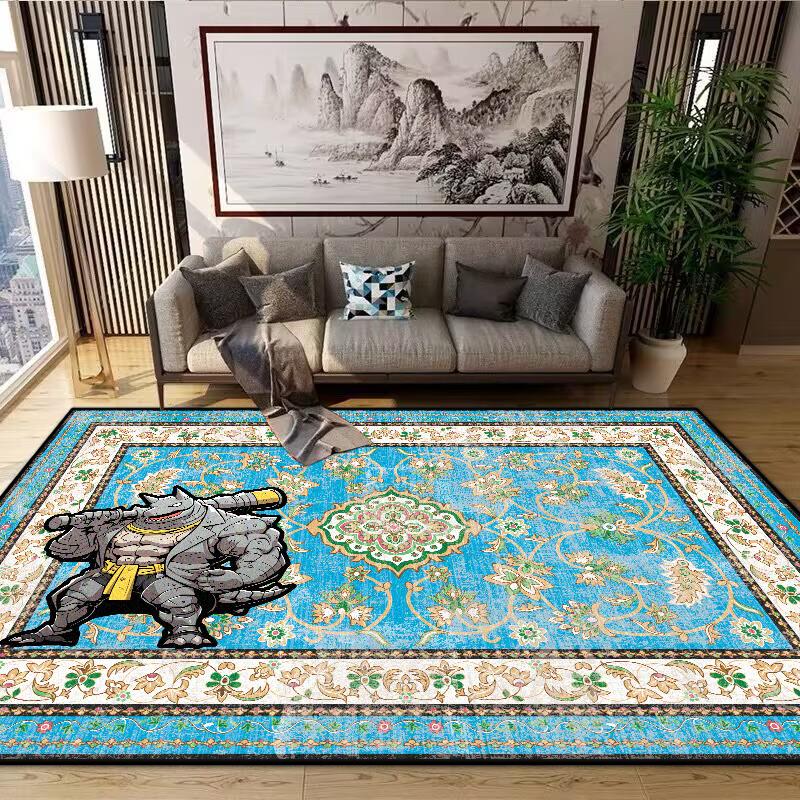 Persian Living Room Rugs Decoration Bedroom Deluxe Anti Slip Floor Mats Large Area Carpet Lounge Rug Cartoon Skull Mat