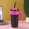 Tazza portatile isolata in acciaio inossidabile con cannuccia