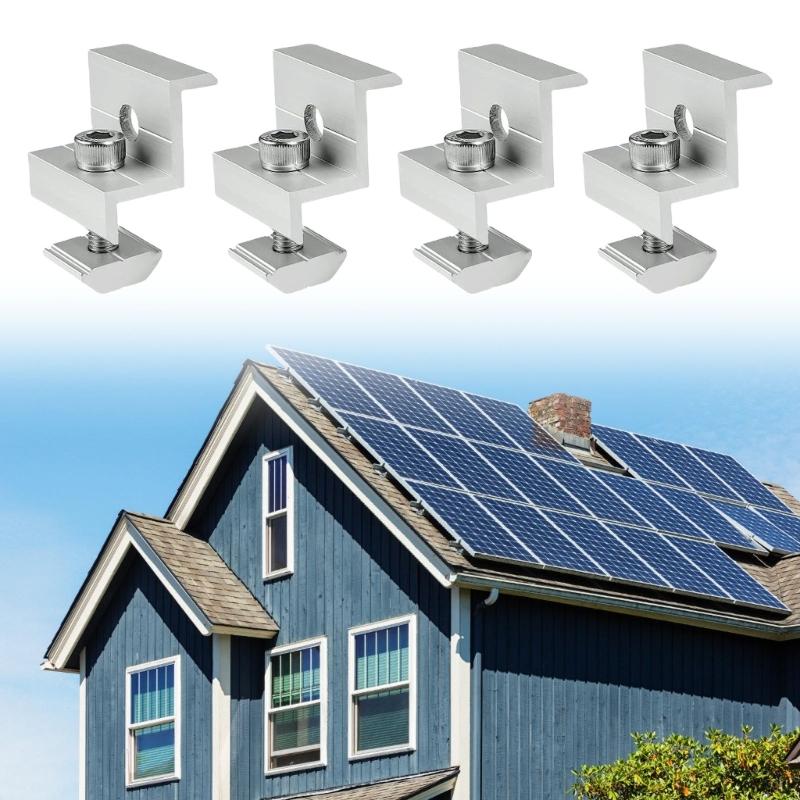 6Pcs Sturdy Aluminum Alloy Solars Panel Mounting Brackets Accessory With Various Roof Types and Marine Applications