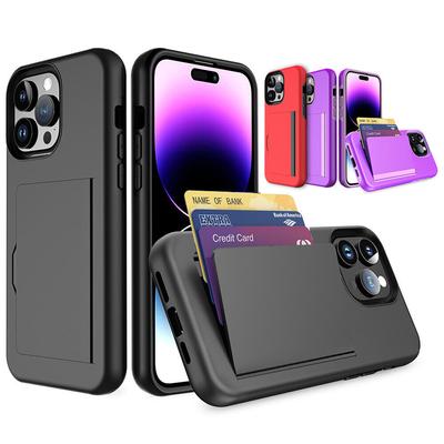 Θήκη πιστωτικής κάρτας πορτοφολιού για IPhone 15 Pro Max Plus Αντικραδασμικό κάλυμμα Armor Hybrid για Iphone 14 12 13 11 6 7 8 Κάλυμμα προστασίας από σιλικόνη