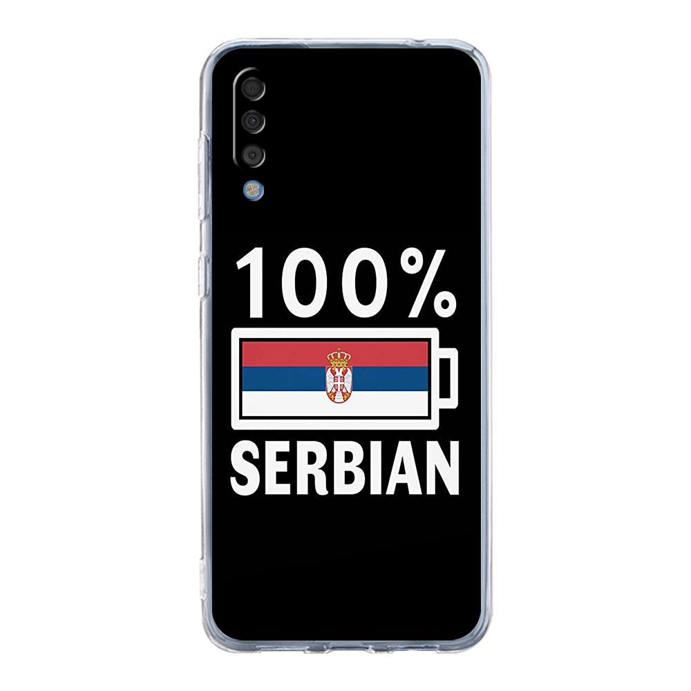 Serbia Flag For Samsung Galaxy A14 Case A50 A70 A30 A40 A20E A10 A10S A20S A02S A04S A12 A22 A32 A34 A42 A52 5G A54 Clear Cover