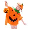 Halloween pumpkin costume children adult non-woven clothes parent-child costume cosplay pumpkin cape performance costume