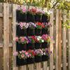 4PCS Durable 4 Pocket Wall Plant Bag Felt Breathable Plant Grow Bag Reusable Space Saving Plant Bag for Flowers and Plants
