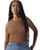 SUNRISE Ribbed Linen Tank Top Women's BROWN