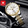 OLEVS Watches for Men Stainless Steel Waterproof Calendar Week Luminous Men's Watches Original Brand Luxury Quartz Watches 2928