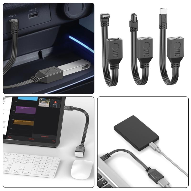 USB C to USB 2.0 Adapter USB Adapter OTG Cable Connector USB C Male to USB Female OTG Cable for Laptop Computer Tablet