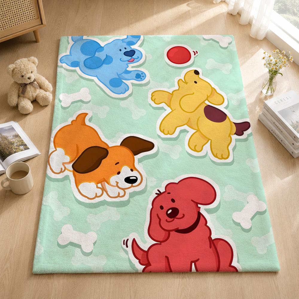 Animation B-Blue S Clues Throw Blankets Soft Warm Flannel Blanket Bedding For Bed Living Room Home Sofa