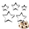 5 st/set Stjärnkexformar Set Rostfritt Stål Bakform Kexform Set Stjärnkexformar För Barn Kexform Frukt