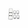 Window Switch Button Garnish Trim 5PCS Fit For Benz GLA CLA 2013- ABS Silver