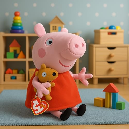 Ty Peppa Pig Plush Toy, Medium Size (46128)