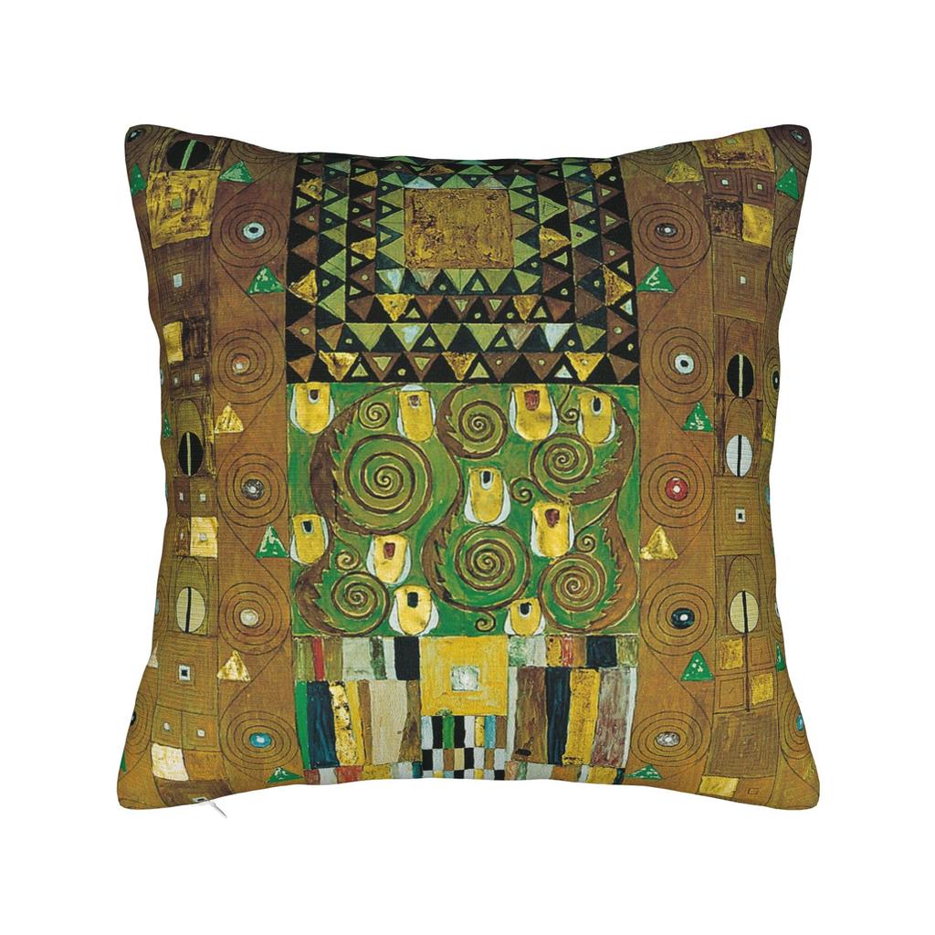 Gustav Klimt Freyas Pillowcase Polyester Cushion Cover Decorations Abstract Art Pillow Case Cover Home Square 45X45cm