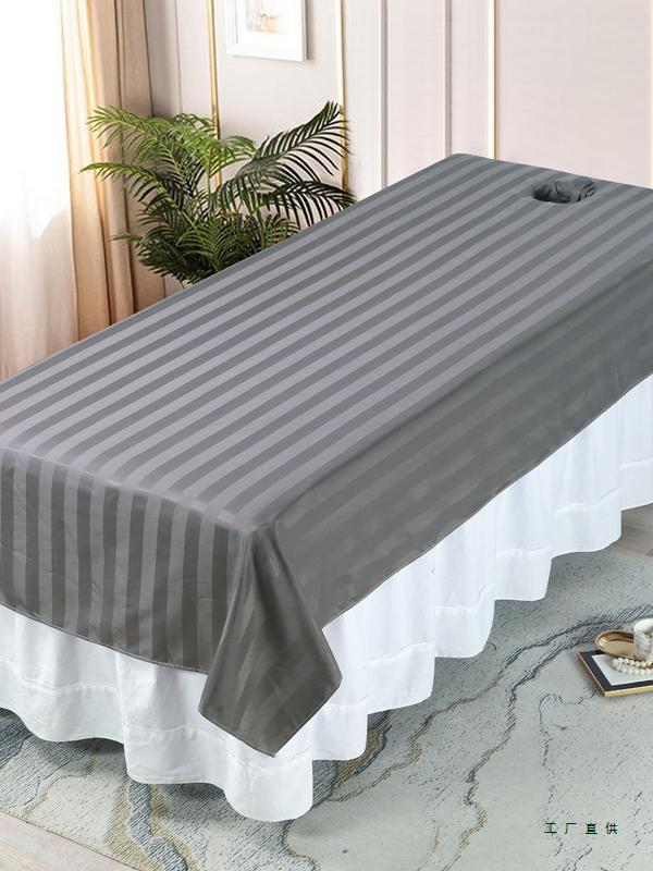 White Luxury Massage Bed Sheet with Hole for Beauty Salon or Spa