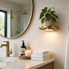 Wall Mounted Floating Wall Shelf Invisible Bracket Display Rack LED Light Shelf  Household Use