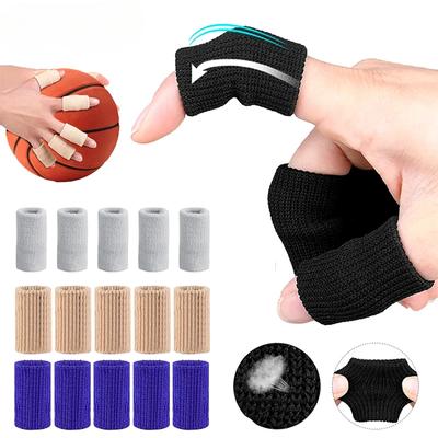 10Pcs/Set Finger Sleeves Support Thumb Brace Protector Breathable Elastic Finger Tape for Basketball, ennis,Volleyball,Badminton