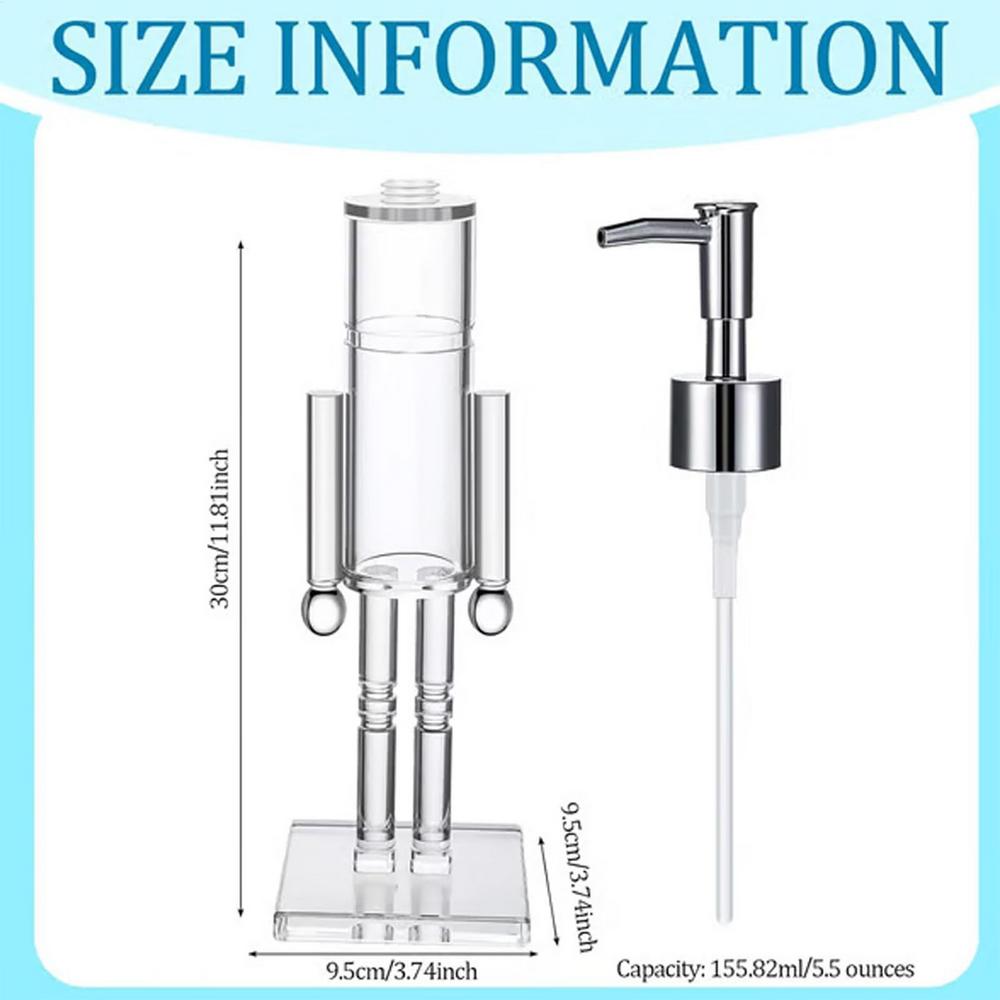 

Nutcracker Christmas Soap Dispenser Refillable Festive Decor for Kitchen Bathroom Sink Counter Farmhouse Office Party Home Gift